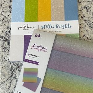 Lot - Crafters Companion & Parklane glitter cardstock